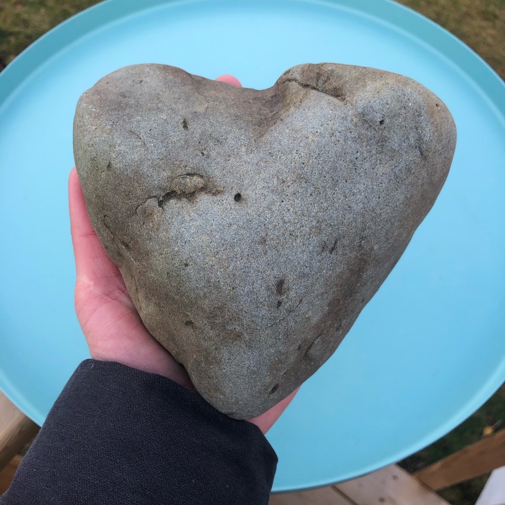 Extra LARGE Heart Shaped Natural Stone Rock Decor Unique Gift Handpicked NS🇨🇦